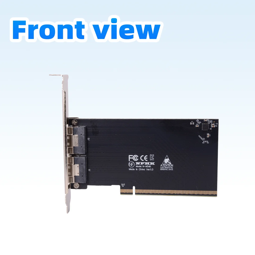 PCIE X16 To 2-port SFF-8654 8i X8 External Graphics Card EGPU Adapter Card for GPU Graphics Dock PCI-E