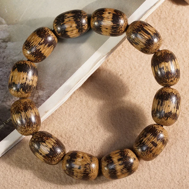 

Old Material Dalakan Agarwood Tiger Pattern Jujube Beads Irregular Beaded Bracelet Unisex Hand Jewelry Gifts