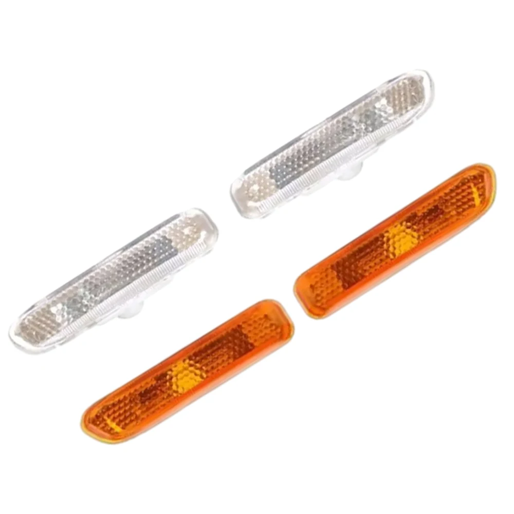 2pcs Side Marker Turn Signal Lights Without Bulb For BMW 3-Series E46 Sedan (Pre-LCI) 1999 2000 2001 63132228591 63132228592