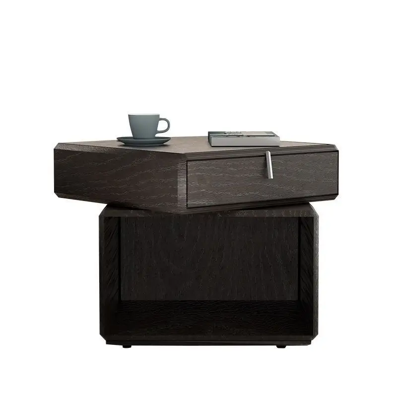 *New Minimalist Bedside Table Simple Modern Bedside Cabinet Bedroom Creative Rotatable Storage Cabinet Bedside Table