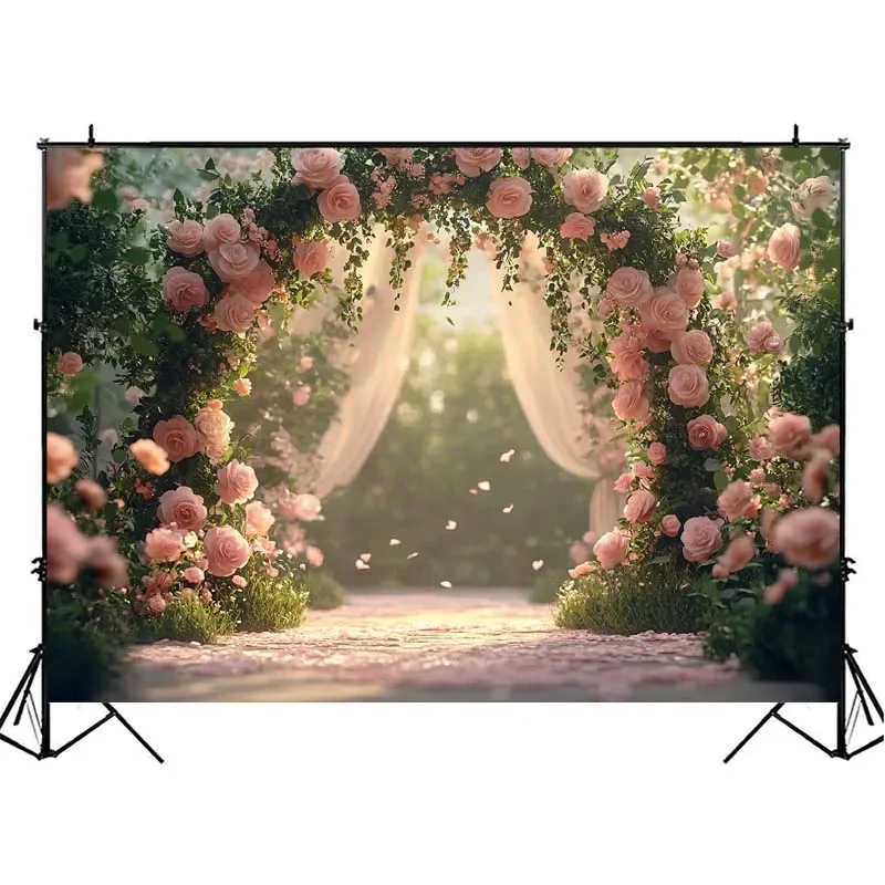 Mocsicka التصوير خلفية الربيع الوردي الزهور نافذة ديكور عيد ميلاد الزفاف الأمومة صورة خلفية استوديو الصور #4