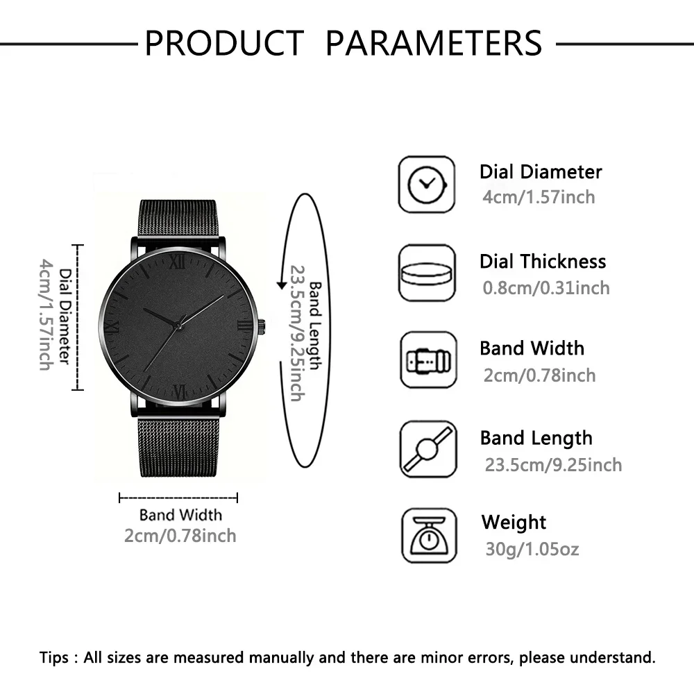 Men's Quartz Watch Set, Perfect for Leisure, Business, and Events - Ideal Father's Day, Valentine's Day, Birthday Gifts