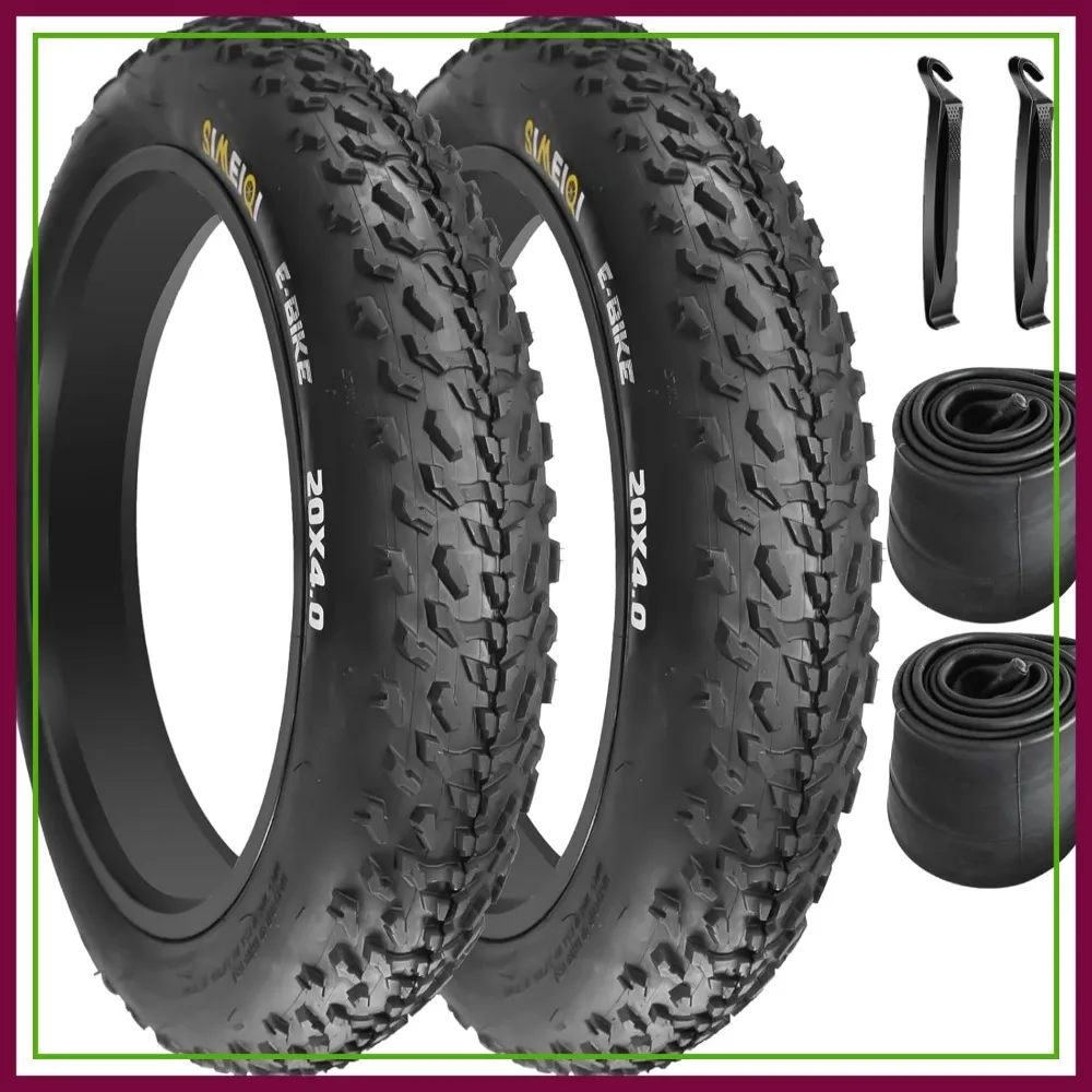 

20" E-Bike Fat Tires 20x4.0 Folding Bead for Electric Bikes, Compatible with Wide Mountain Snow Bike Tires