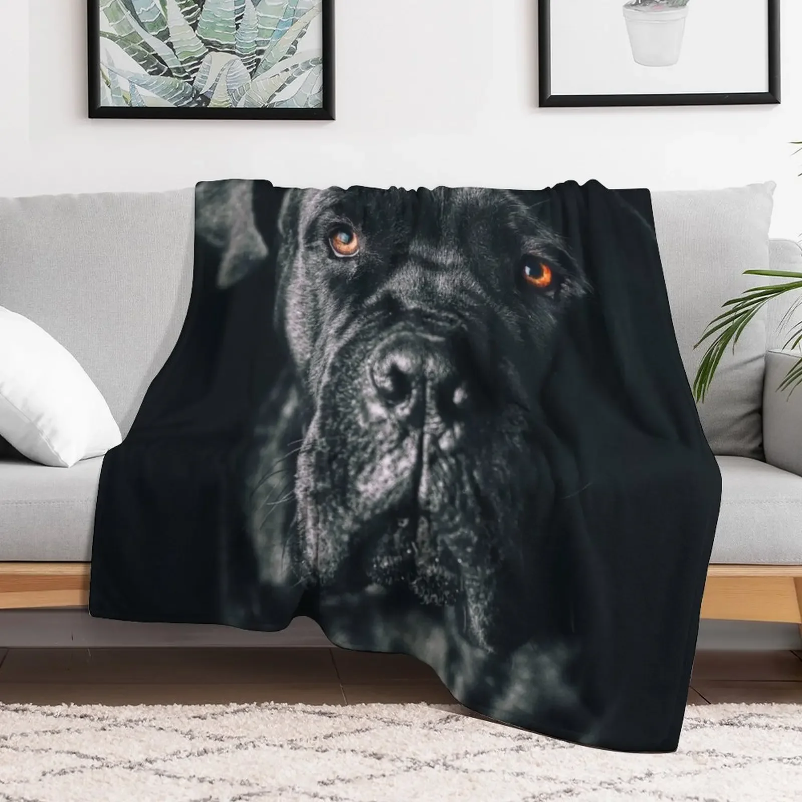 The art of dog Cane Corso - Italian Mastiff Throw Blanket Soft Cozy Blanket for Pet Kids Adults