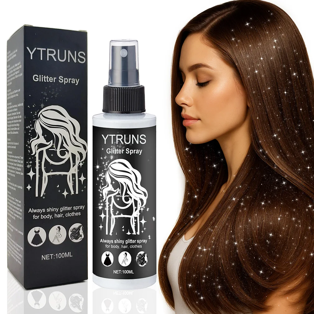 100ml High Gloss Glitter Spray Can Be Used for Body Hair Clothes