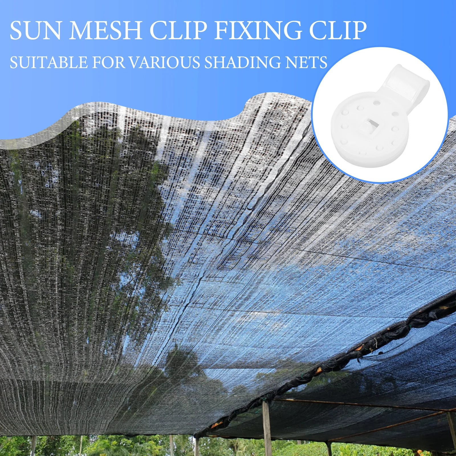 

80pcs Round Sun Shade Clips Plastic Fixing Clamps For Garden Greenhouse Netting Tarp Shade Cloth Lock Fasteners
