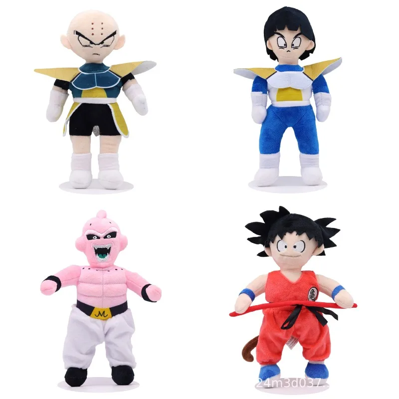 Nuevo Peluche de Anime Japonés de Dragon Ball de 28 cm, Goku, Gohan, Kulilin, Majin Buu, Muñecos de Peluche de Dibujos Animados Kawaii para Regalo Navideño