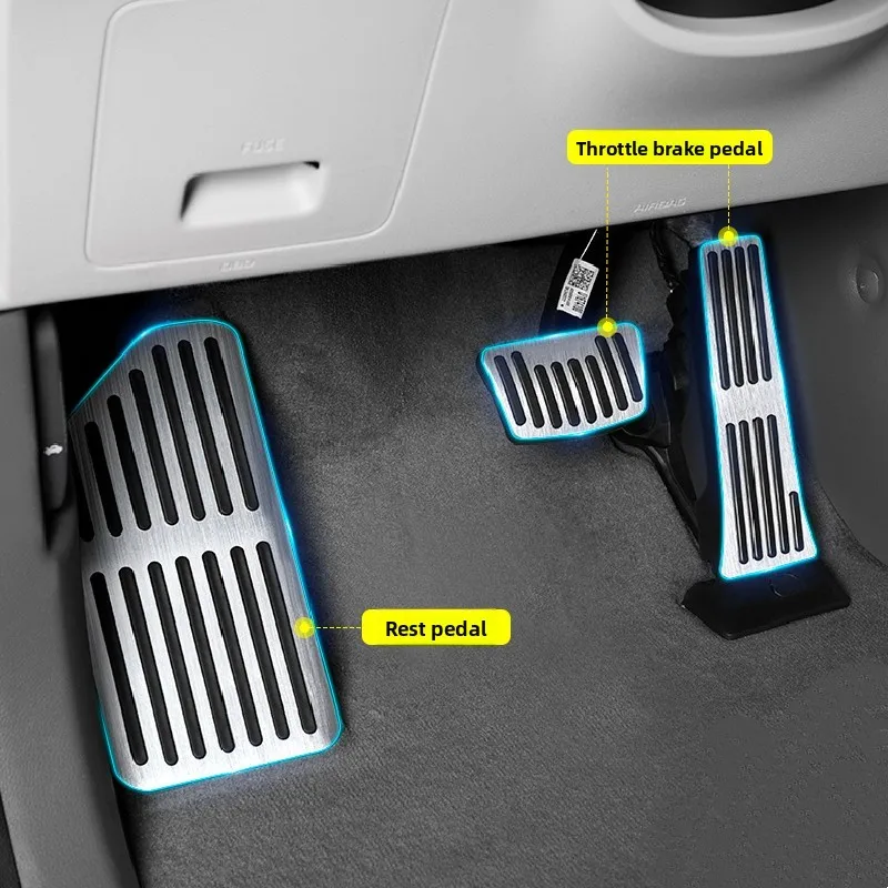 Para Kia Carnival Sedona KA4 2020 ~ 2025 Pedal de freno de acelerador de coche cubierta de pedales de pie instalación directa accesorios de alfombrilla antideslizante