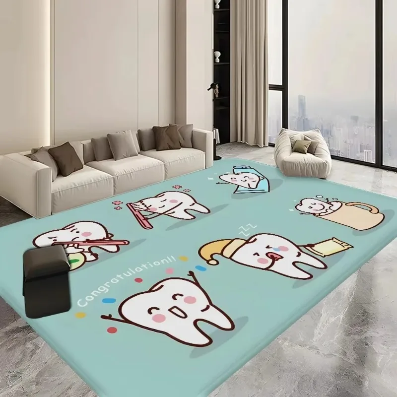 Dental Clinic Welcomes Doormat Anti Slip Rug Hospital Area Decorative Mat Teething Period Babies To Learn Teeth Bedroom Carpets