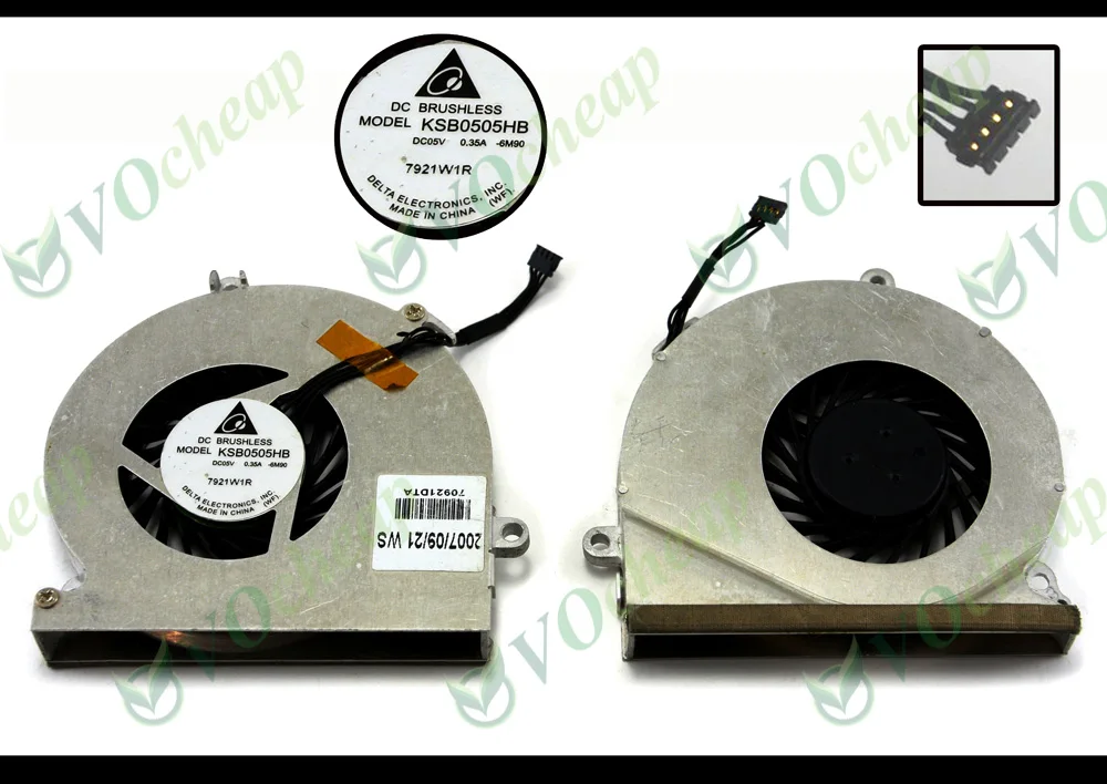 

New Notebook Laptop Cooling Fan (Cooler) for Apple MacBook 13" A1181 MB063 MB062 with 965 Chips Mainboard - KSB0505HB 6M90