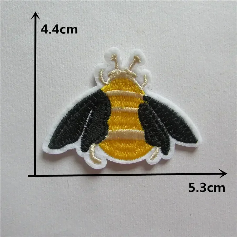 High quality 1PCS Insect stickers Sew On Applique embroidery Bee Patches Sequins Hornet Applique applications for clothes DIY