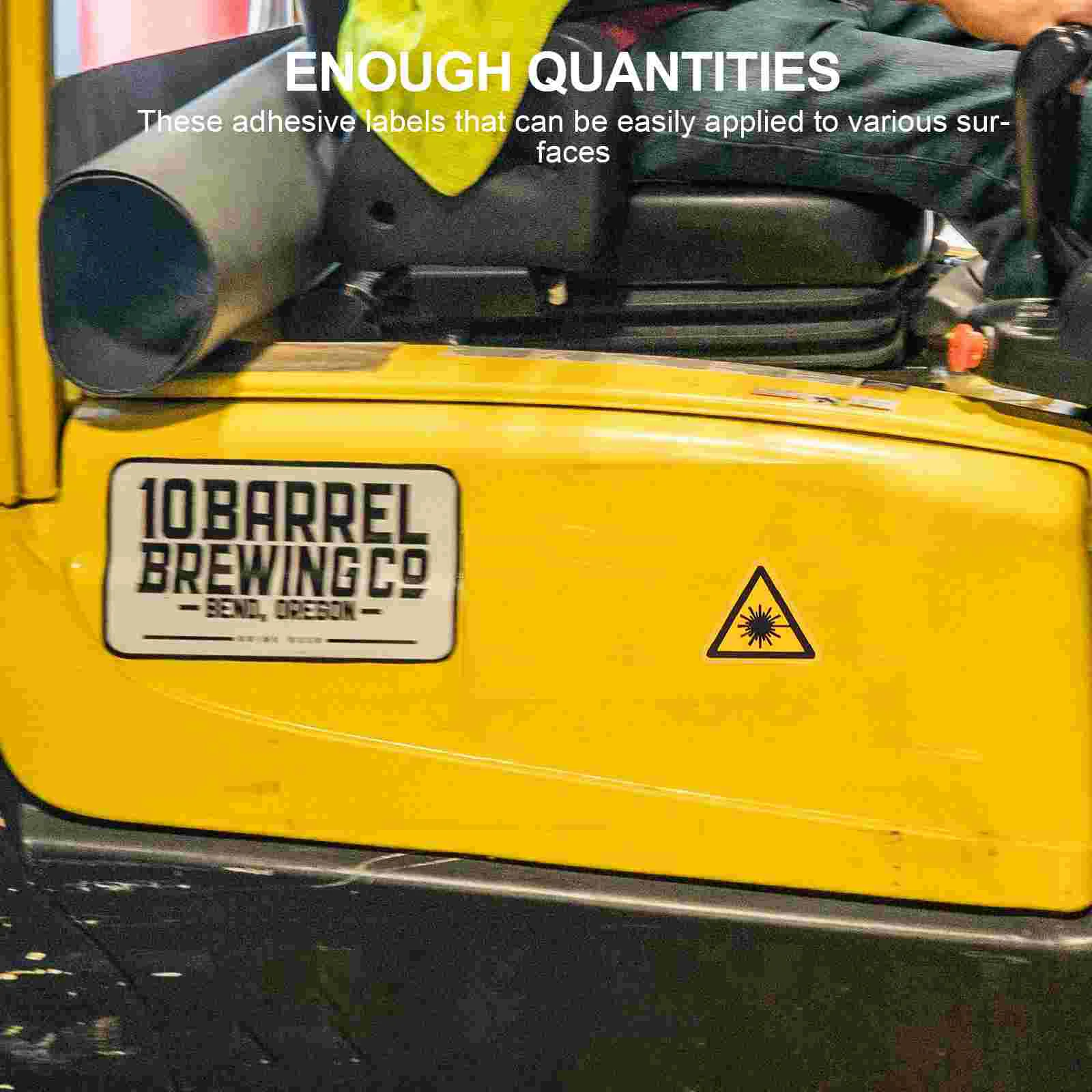 50 Pcs Beware of Triangle Warning Sign Sticker Label The Security Caution Stickers