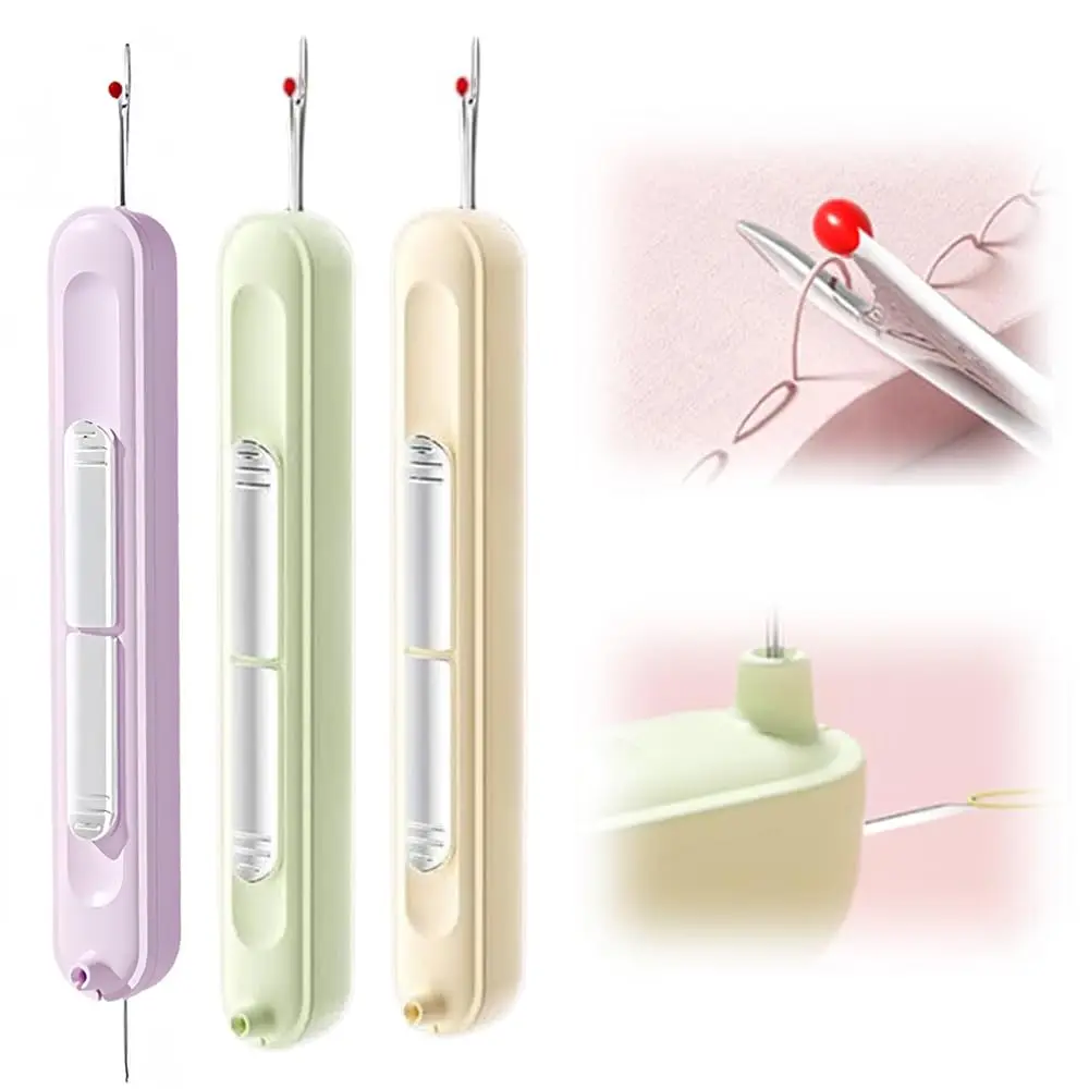 2-in-1 threader and seamer, stretchable, for sewing, embroidery, needle arrangement (3 pieces)