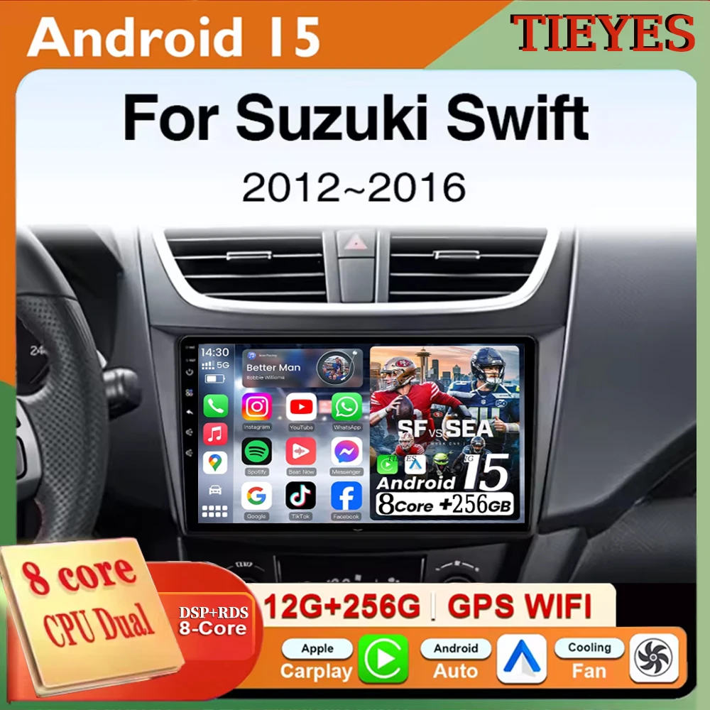 

Для Suzuki Swift 4 2011-2017 Android 15 Carplay автоэкран автомобильный радиоприемник мультимедийный плеер авторадио стерео 2din головное устройство WIFI 4G