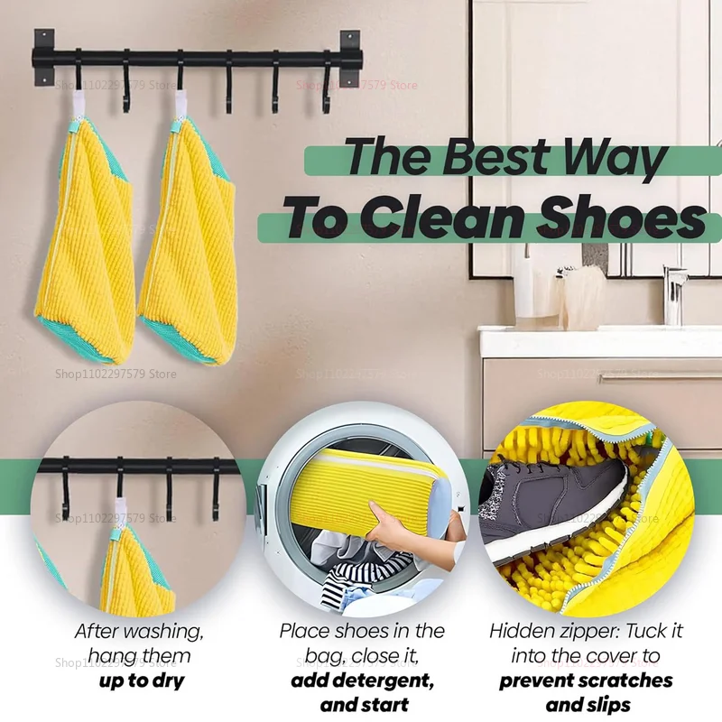 1 حزمة حقيبة غسالة الأحذية قابلة لإعادة الاستخدام حذاء رياضة منظف الغسيل لغسالة مجفف الملابس الأحذية تخزين تنظيف الأحذية