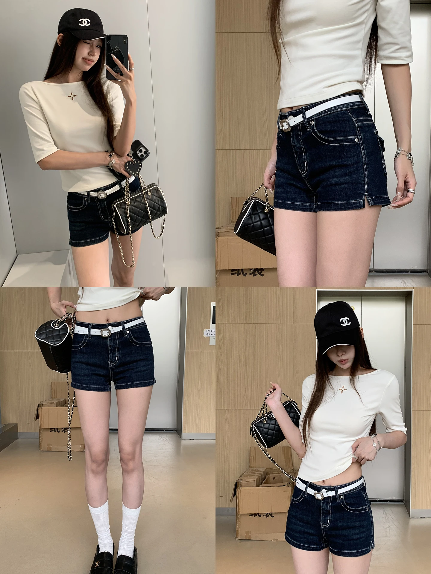 

Летние прямые короткие джинсы, женские модные универсальные повседневные брюки с низкой талией из смесового хлопка с карманами на молнии