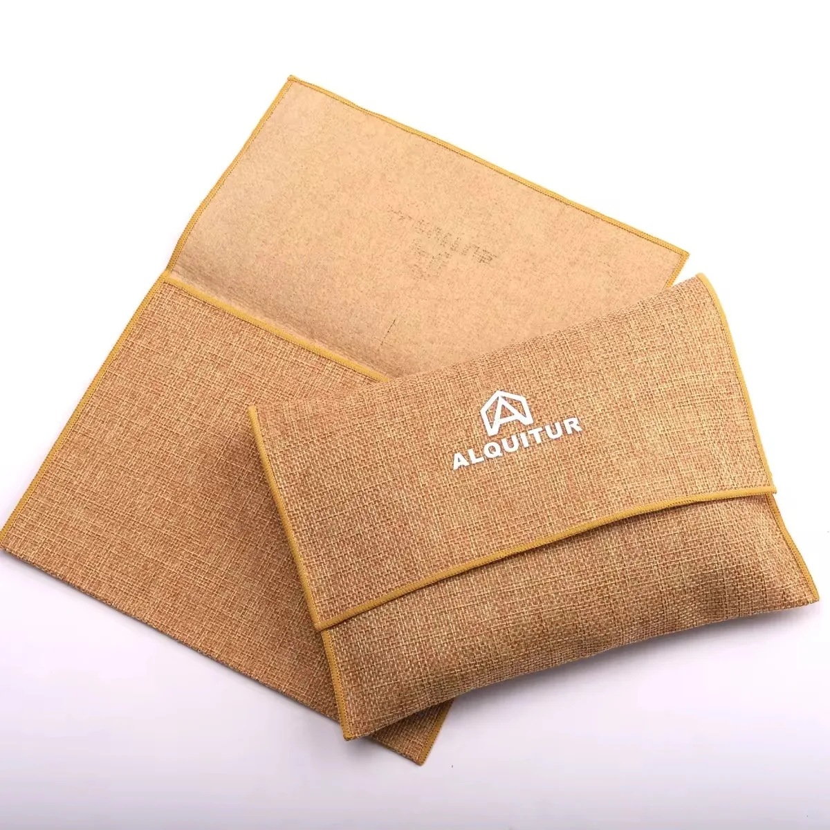 Custom Logo Printed Eco-Friendly Jute Envelope Pouch For RecCustom Logo Printed Eco-Friendly Jute Eyclable Gift Packing Dust Bag