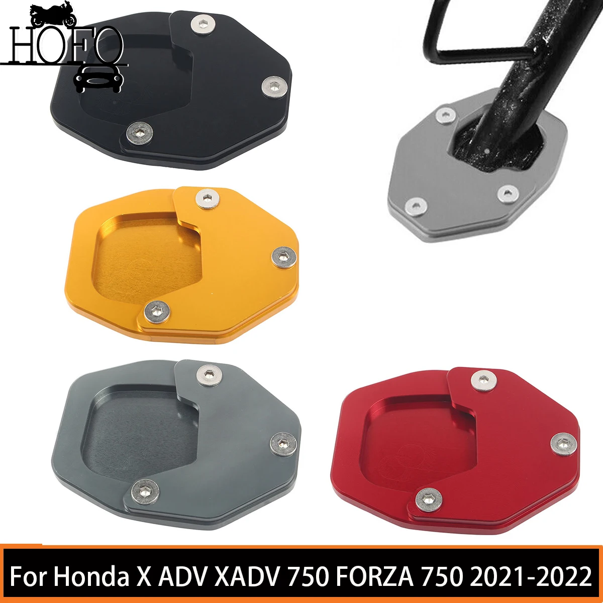 

Motorcycle Kickstand Foot Side Stand Enlarged Extension Pad Support Plate For Honda X ADV XADV 750 FORZA 750 2021-2022