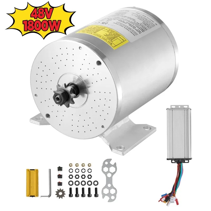 

Wovpower 2000W Brushless DC Motor Kit, 48V 4300RPM Motor with Speed Controller for Go Karts, E-Bikes, Motorcycles, and Scooters