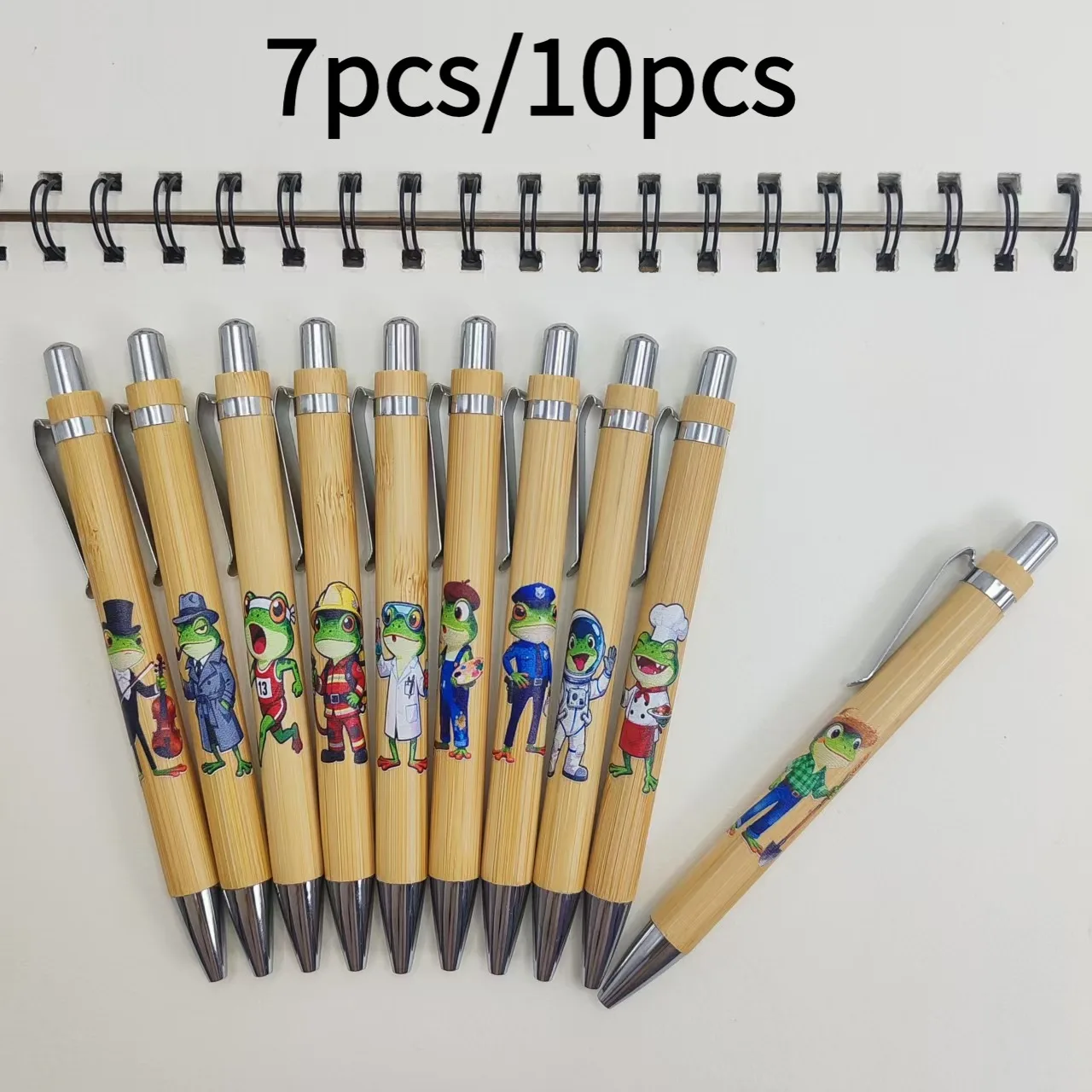 

7pcs/10pcs Various professional frog shaped ballpoint pens Various professional frog gift pens Student writing signature station