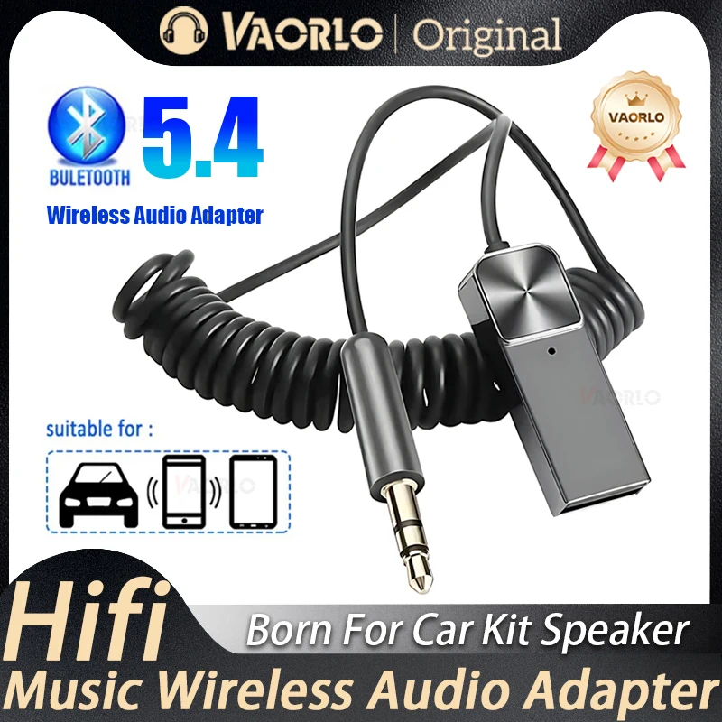 الأصلي بلوتوث 5.4 استقبال الصوت ستيريو دونغل USB إلى 3.5 مللي متر جاك سيارة الصوت AUX محول لاسلكي مع هيئة التصنيع العسكري لسيارة BT Transmi