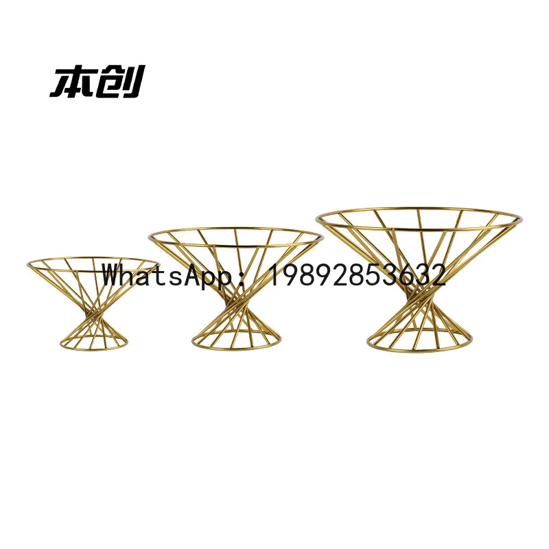 

PYJ new home living room metal hollow fruit plate home storage storage basket