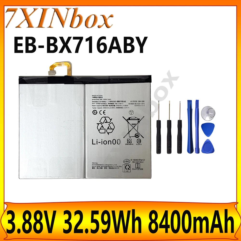 

7XINbox EB-BX716ABY 3,88 В 32,59 Втч 8400 мАч аккумулятор для Samsung Galaxy Tab S9 Wi-Fi X710 5G X716 аккумулятор для планшета