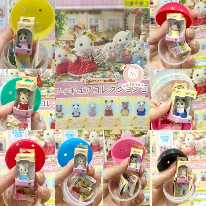 

Original Sylvanian Families Doll Big Set Twist Egg Gift Set Anime Figures Kawaii Figure Collectible Doll Birthday Gift Kids Toys