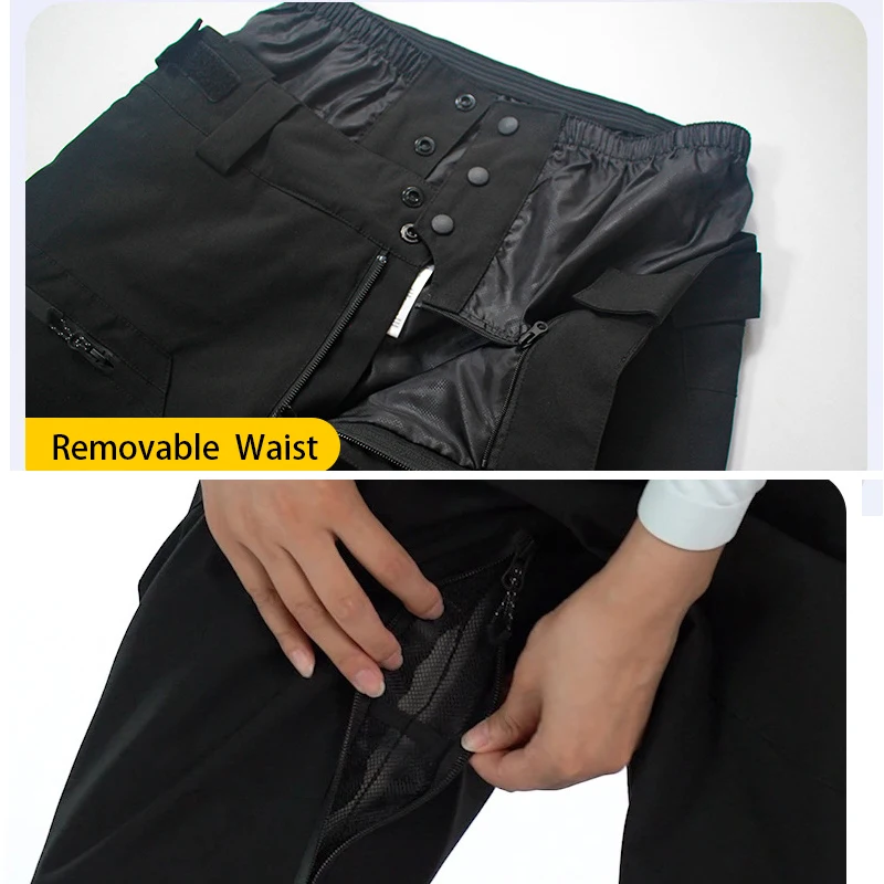 2025 pantalones de esquí femeninos cálidos al aire libre invierno mujeres babero pantalones de nieve montaña impermeable deporte mujer ropa de Snowbord