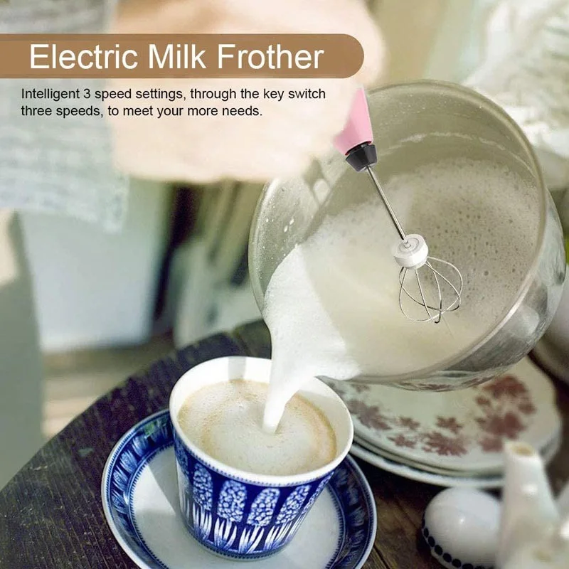 Misturador Elétrico Portátil com 3 Velocidade, Multipurpose Whisk, Misturador Elétrico de Ovos, Café Ferramenta de Mistura, Cozinha, Casa, 3