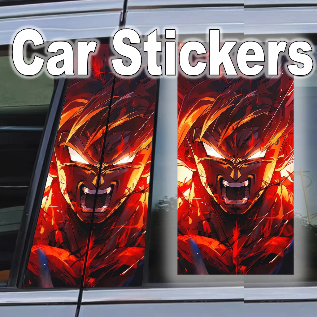 

Anime Car Sticker B-pillar Anti-scratch Waterproof Sticker Super Saiyan Self-adhesive Anti-rub Decoration Dragon Ball Auto Parts