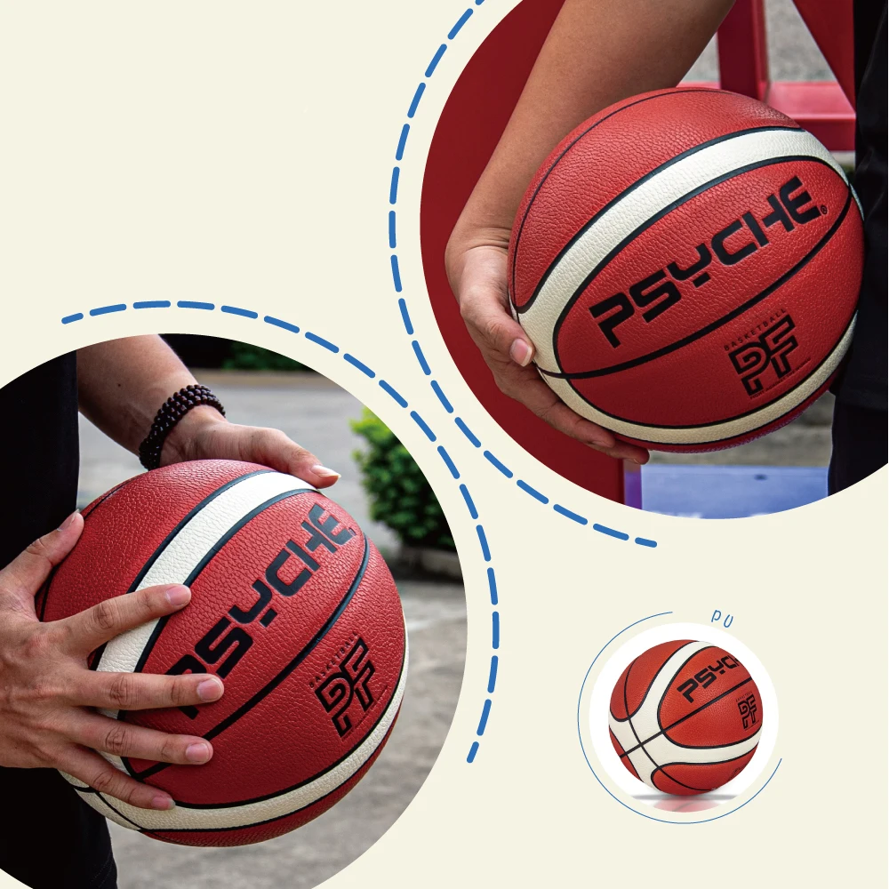 الحجم 7 كرة سلة من جلد البولي يوريثان مقاومة للاهتراء، تدريب عالي المرونة مع مضخة لعبة كرة السلة في الهواء الطلق كرة الشارع #2