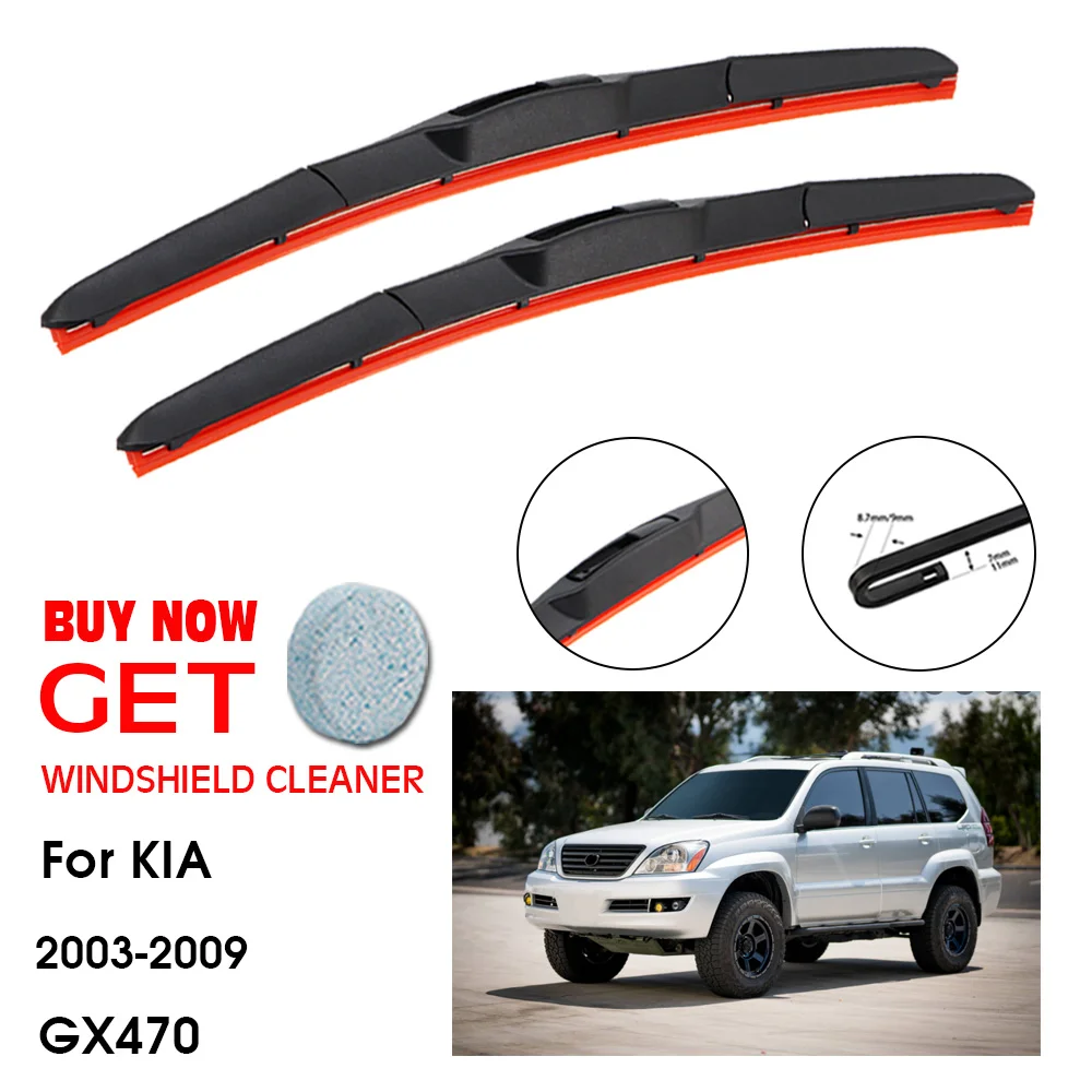 

Car Wiper For Lexus GX470 22"+21" 2003-2009 Front Window Washer Windscreen Windshield Silica Gel Wiper Blades Accessories