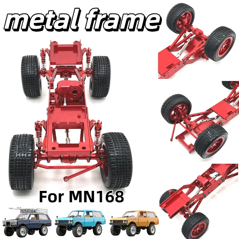 

MN 1/12 MN168 RC Car Metal Chassis Frame Front And Rear Portal Axle Upgrade Modification Parts For RC Crawler Truck Hobbyists