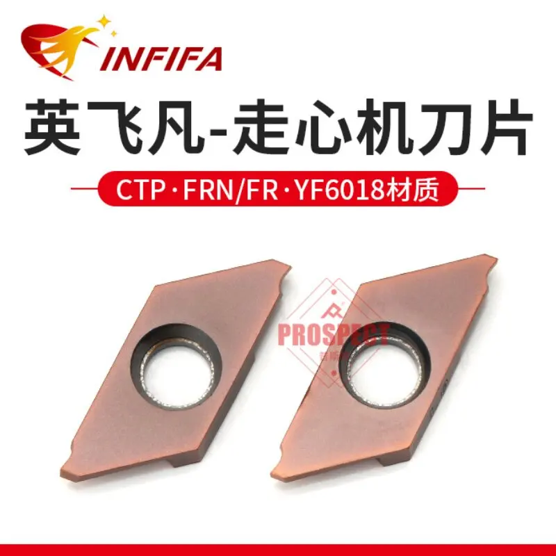 10pcs CTP07FR CTP10FR CTP15FR CTP20FR CTP FRN Carbide Inserts Swiss Lathe CNC Parting Grooving Turning Blade YF6018