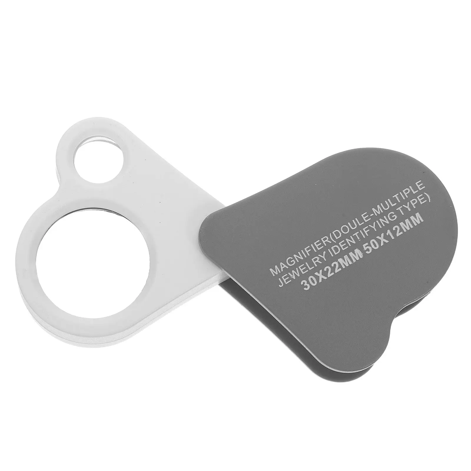 30X 50X Dual-Lens Pocket Jewelry Loupe Folding Handheld Magnifier for Gemstone Analysis Art Appreciation Evaluation