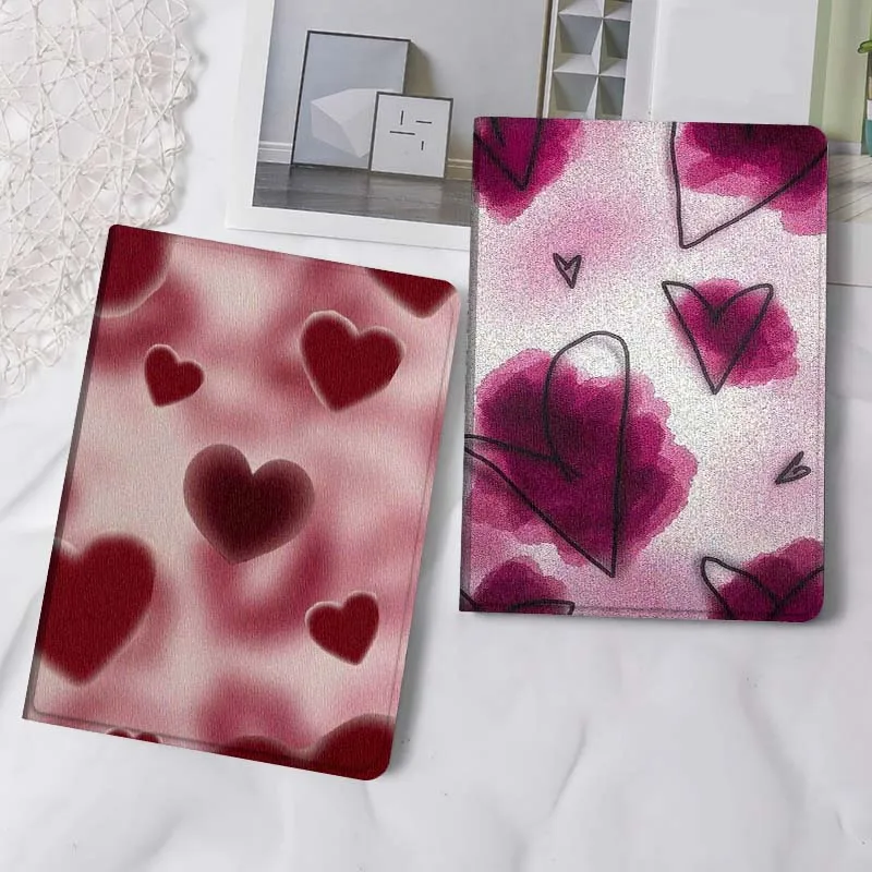 

Red Heart Pattern Background Tablet Case For Samsung Tab Galaxy S6 S11 A A7 A8 A9 A11 10.1 10.4 10.5 Plus Lite Gift