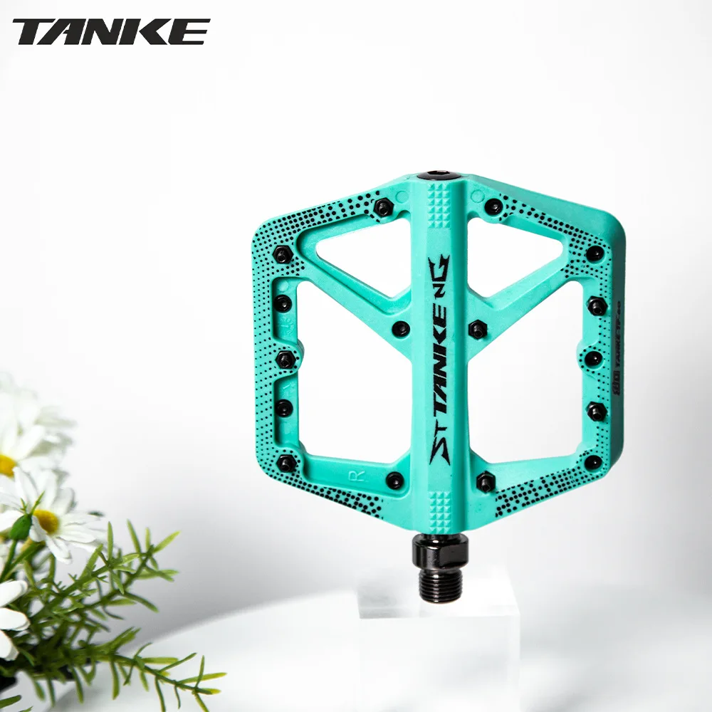 

TANKE MTB Bike Nylon Pedal Widen Non-slip DU+1 Bearing Bicycle Mountain Bike Off-road Cycling Universal Pedal
