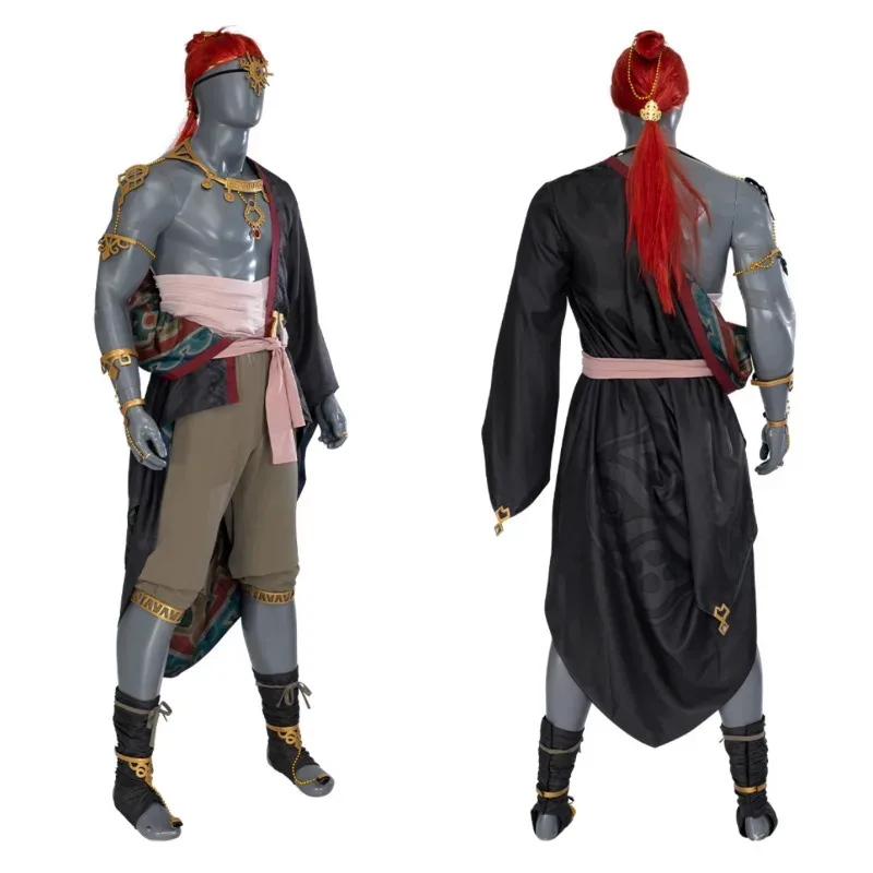 Conjunto de jogo ganondorf cosplay traje casaco calças acessórios conjunto masculino festa de halloween anime exposição traje