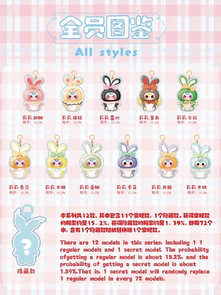 New Baby Three V2 Lily Rabbit Little Town Series Blind Box Kawaii Dolls Mystery Action Figure Collectible Children Surprise Gift