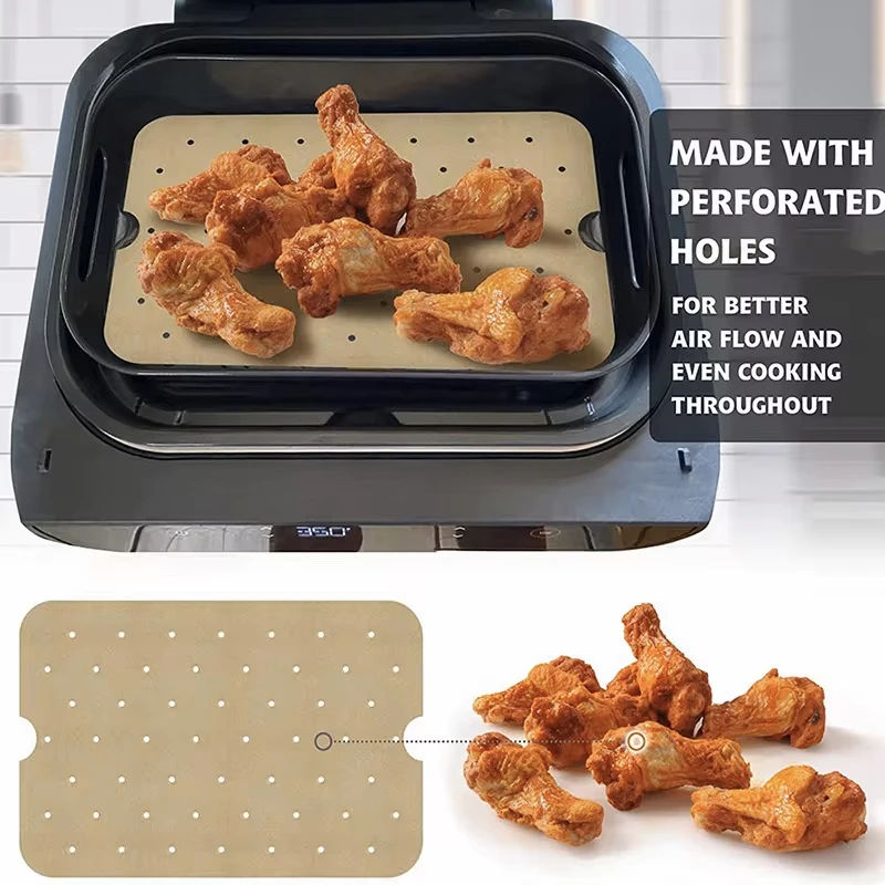 Air Fryer Parchment Paper for FG551 Ninja Foodi Smart XL 6-in-1 Indoor Grill Non-stick Perforated Airfryer Liner Baking Tools