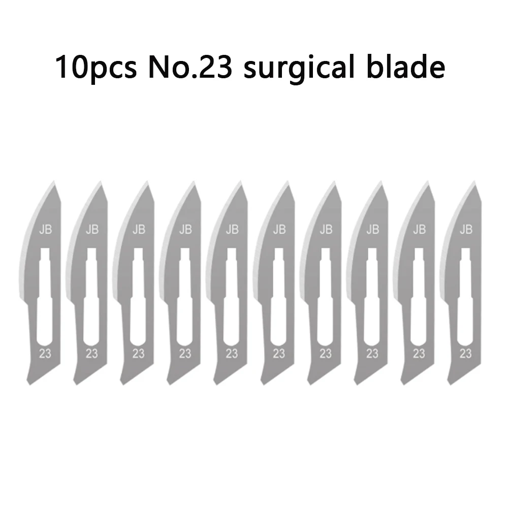 Carbon Steel Carving Metal Scalpel Knife  Blades Number 11 23 Surgical Medical Practicing Cutting Sculpting Repairing Tool