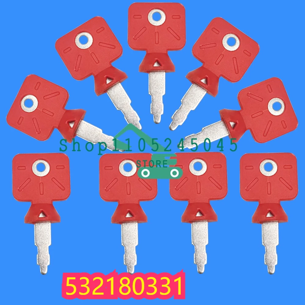 1/5/10 PCS 532180331 Ignition Starter Keys Fits for Husqvarna Lawn Mower 65021ES 65022ES 67521HVE 67522ES 7021RES 87521RES Red