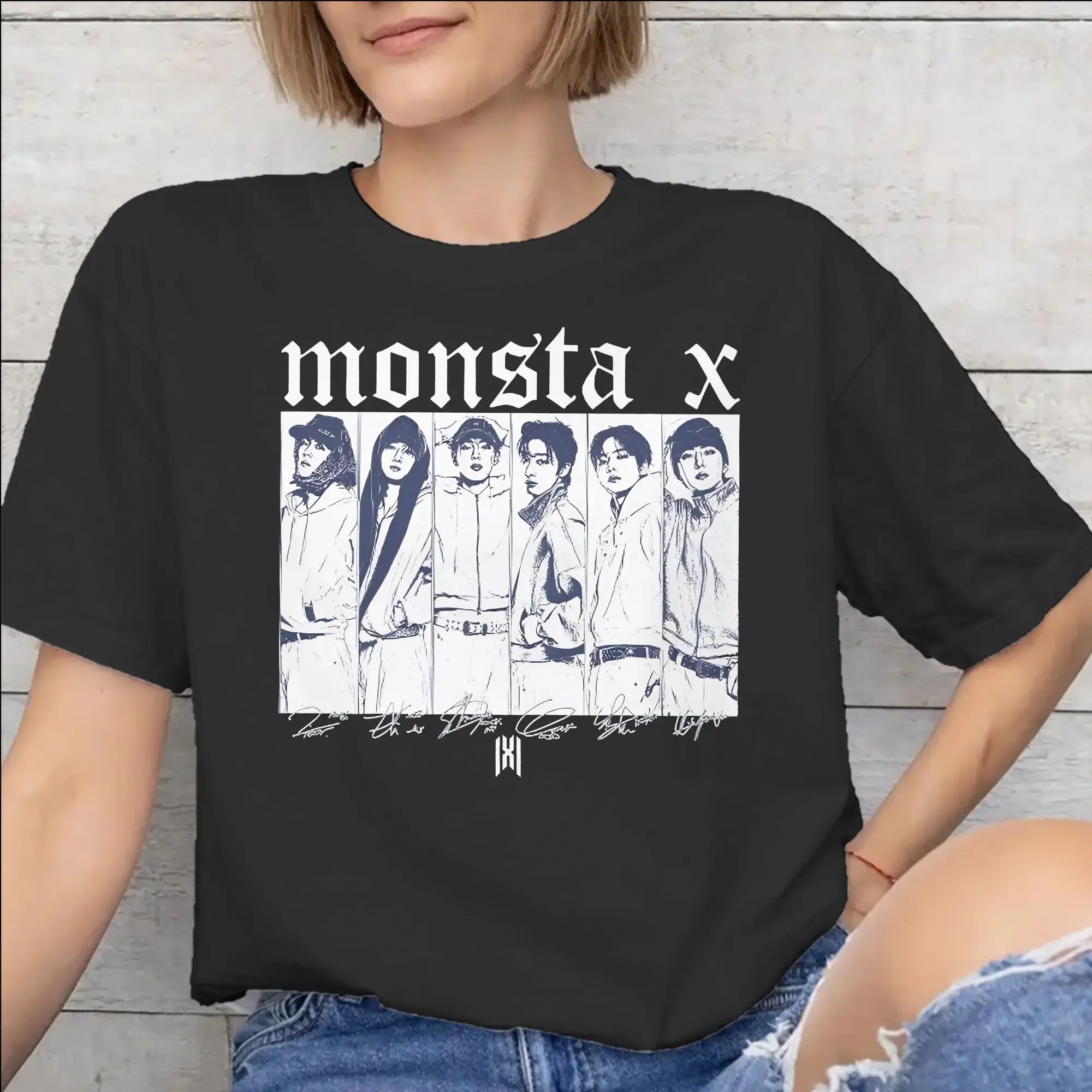 Monsta X the X Nexus North America World Tour Tee Shirt for Men Women Printed T Shirts  Cotton Clothing