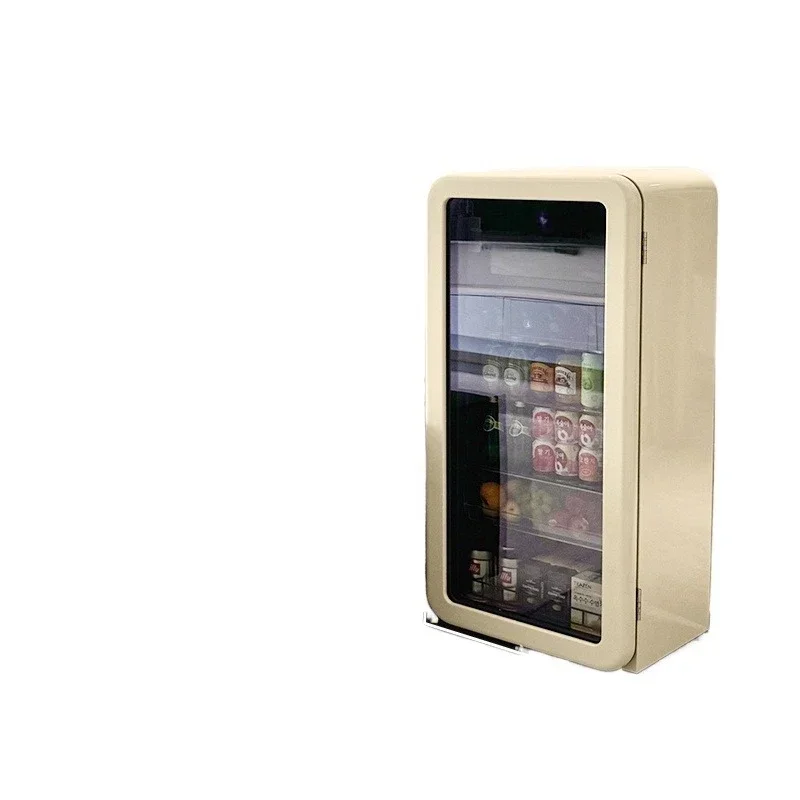 

Ice Bar Dun Dun Bar Freezer Refrigerator Household Living Room Fresh-keeping Cabinet Beverage Small Retro Refrigerator