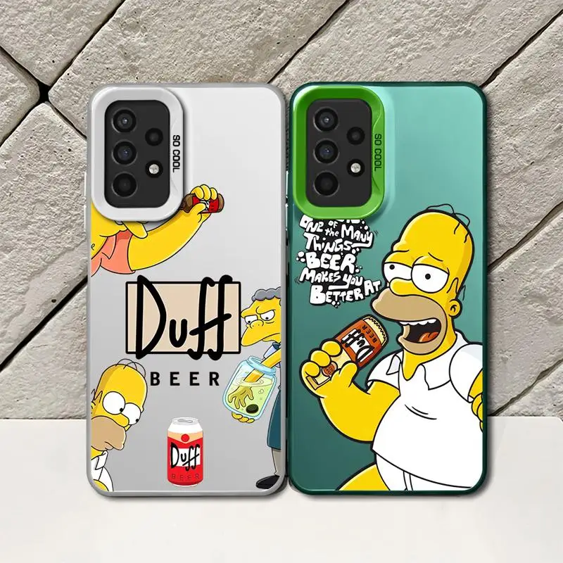 Diseny The Simpsons Family Case for Samsung Galaxy A54 A14 A52 A12 A53 A34 A71 A13 A50 A32 A21s A23 A51 Silicone Phone Cover