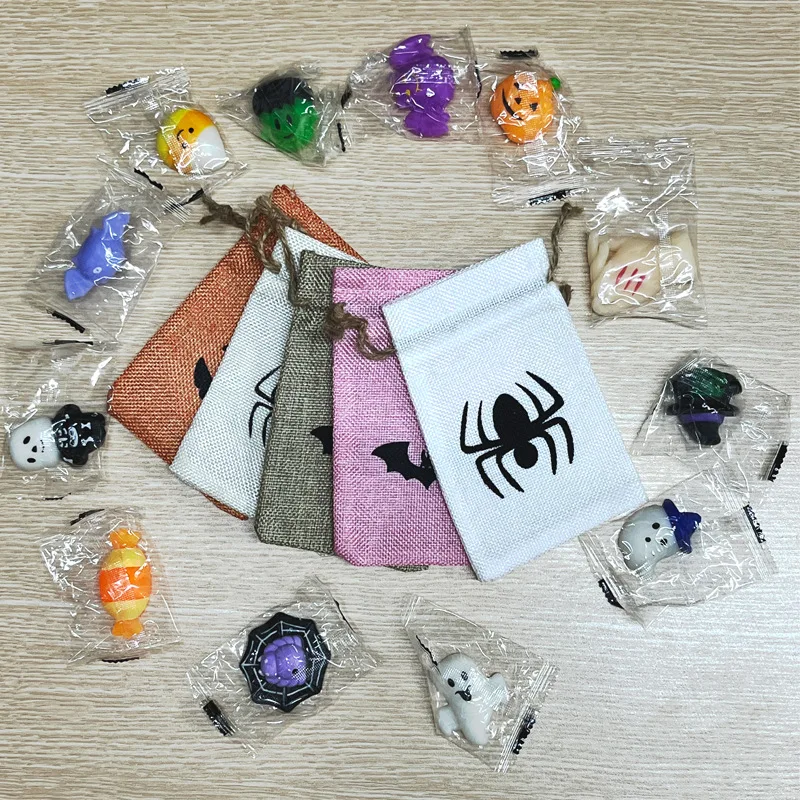 New Halloween TPR Pinch Music Fidget Toy Surprise Bag Set Cartoon Cute Soft Ghost Pumpkin Monster Halloween Gifts Decompress Toy