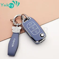 For Renault Kwid 2023 Kadjar Captur Megane Sandero Stepway Logan Clio 5 2022 Arkana 2020 2021 TPU Car Flip Key Case Cover Shell