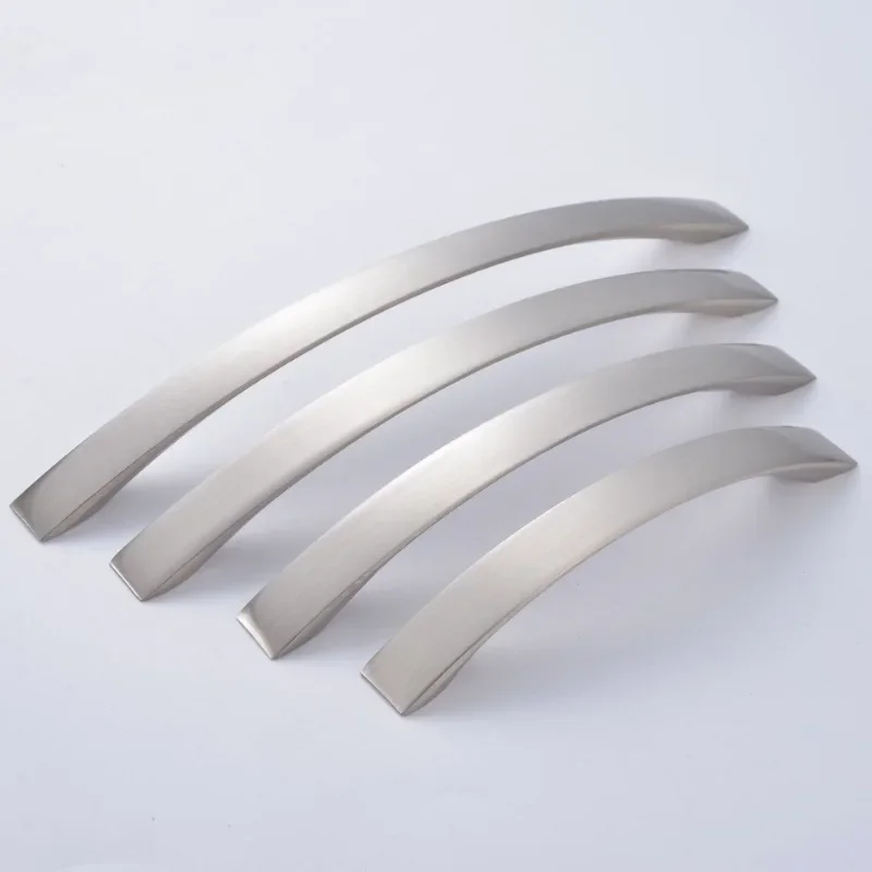 Modern Minimalist Furniture Clothing Cabinets Drawers Aluminum Alloy Double Hole Brushed Dark Invisible Door Handle Handles