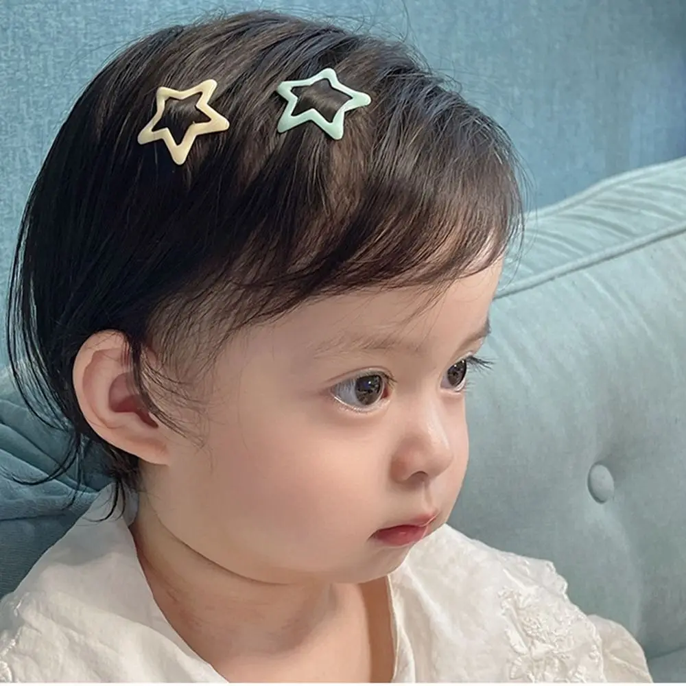 Five-pointed Star Geometry Shape y2k Girl Baby Hair Clip Children Hairpin Set Female Hair Accessories Korean Style Headwear